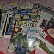 Lot Of 16 Miscellaneous Crafting Projects Books, Leaflets Quilting, Crafts Etc
