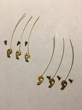 Antique Clock Parts - Ratchet Clicks Wire Springs & Rivets Click - New - 6 Units