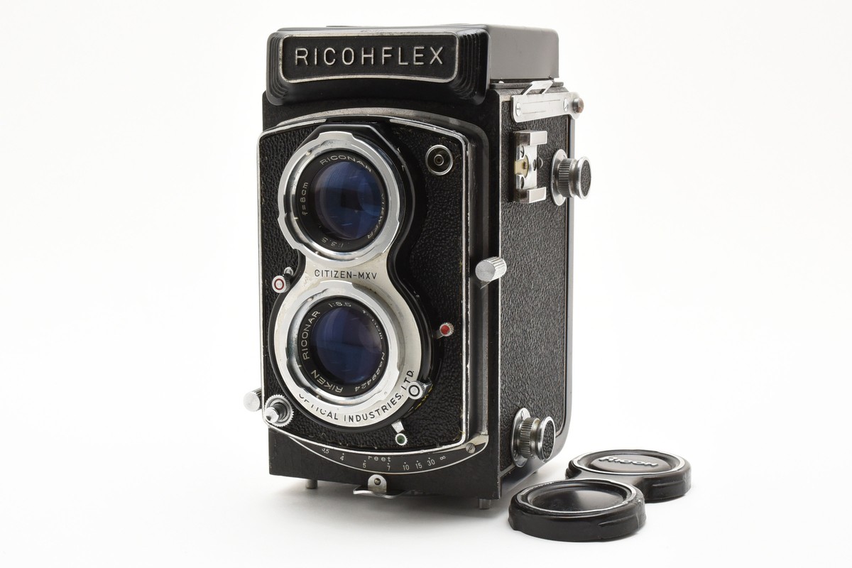 Exc.] RICOH RICOHFLEX New Dia TLR 6x6 Film Camera w/ RICONAR