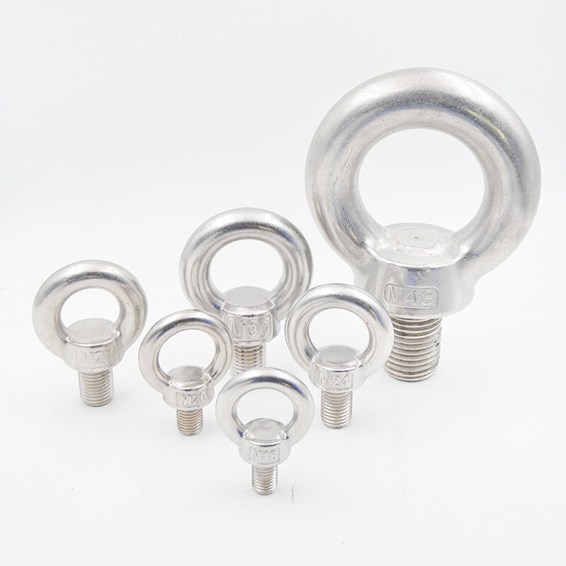 Eye Bolts, 5 Pieces Stainless Steel Lifting Eye Bolts Hardware Nut, M8 Ring Shape Eyebolts Male Thread Screw(M8x15mm - View #4