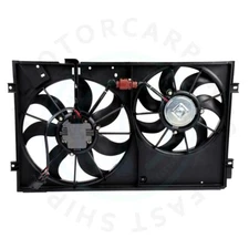 Radiator Condenser Cooling Fan Assembly For 2005-17 Volkswagen Jetta 10-14 Golf