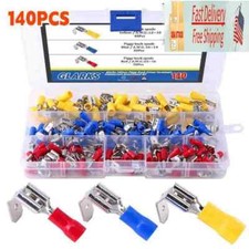 22-16/16-14/12-10 Gauge Semi-Insulated Piggy Back Spade Quick Splice Crim 140Pcs