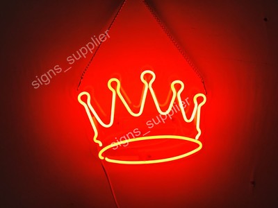 New Red Crown Neon Sign Wall Decor Artwork Light Lamp Display Party Ebay