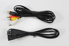 Sega Saturn SS Power AC Cord  RCA Audio Video AV Cable Gold NEW