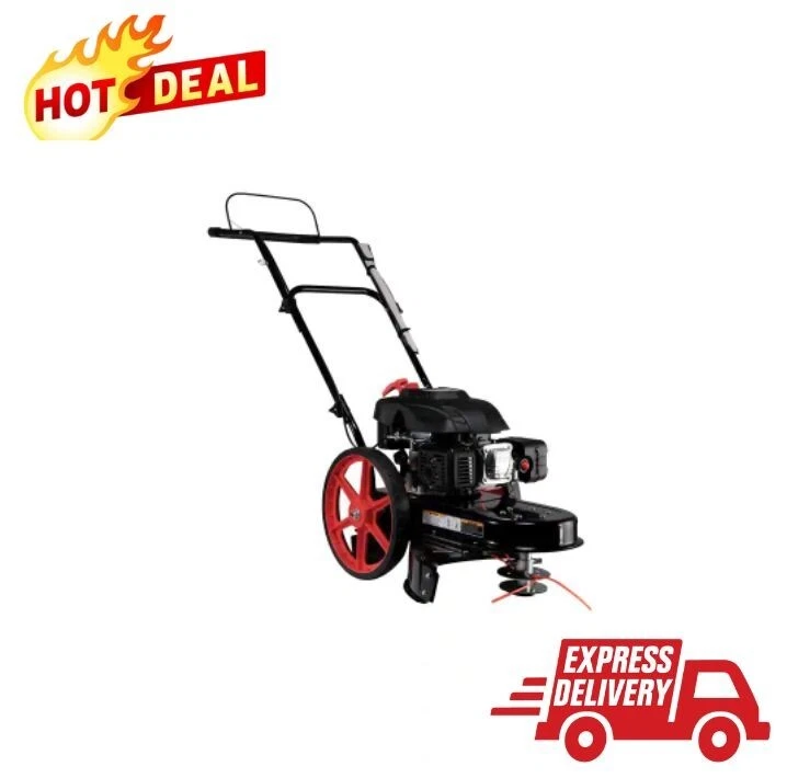Collapsible 173cc Gas Walk Behind String Trimmer Mower 22 inches NEW