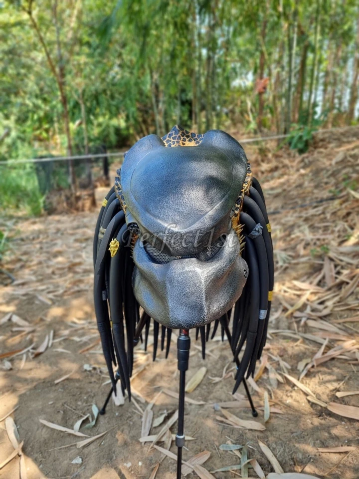 Remove Mask Woft Predator Replica Mask Latex Helmet Cosplay  ComicCons Costume - Image 2 of 4