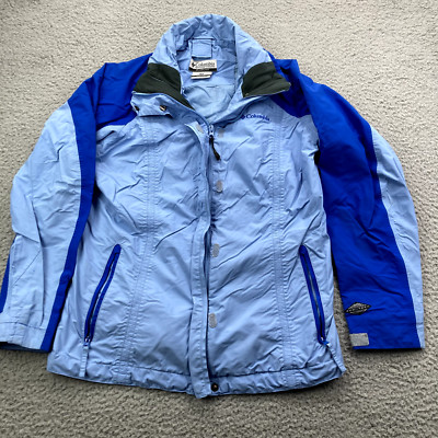 Columbia Womens Ski Jacket Bugaboo Blue Small Nylon