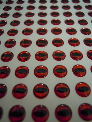 500 4mm Snake Pupil Red 3D Holographic Fishing Lure Eyes.Fly Tying, Jigs
