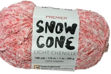 Premier Snow Cone Light Chenille Yarn “Lychee”