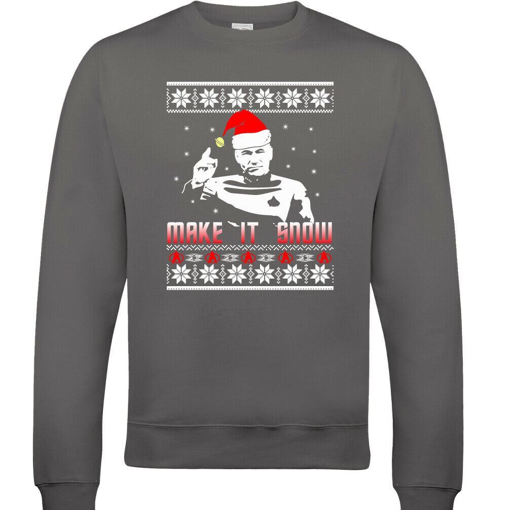 SCI-FI CHRISTMAS JUMPER Make it Snow XMAS Unisex SCI-FI Sweatshirt
