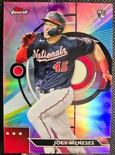 2023 Topps Finest Joey Meneses Purple Pink Vapor Refractor RC #'d 2/3 Rare!