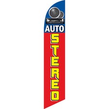 Auto Stereo 2 1/2 ft X 11 1/2 ft Swooper Flag Hardware Sold Separately 