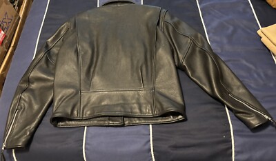 Harley Davidson Blk Leather Motorcycle Jacket MADE IN USA CA03402