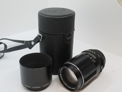 Zustand Pentax Super Multi Coated Takumar 135mm f3.5 M42 Objektiv + Tasche + Haube