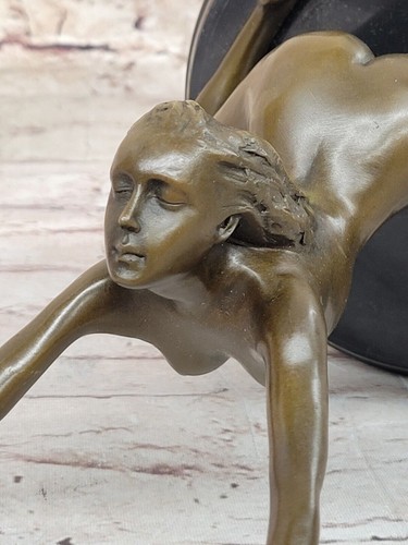 Estatua erótica desnuda de bronce real escultura decoración sexy niña método cera perdida estatua - Imagen 7 de 10