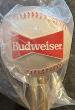 VTG Budweiser baseball beer tap handle draft This Buds For You New Old Stock