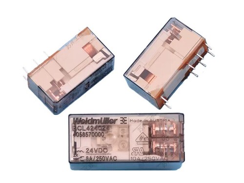 RCL424024 24VDC Weidmuller Power Relay 8 Pins 10A 250VAC x 1PC NEW - Picture 2 of 2