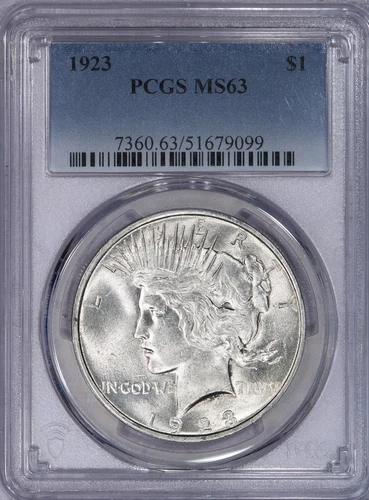 1923 Peace Dollar $1 PCGS MS63