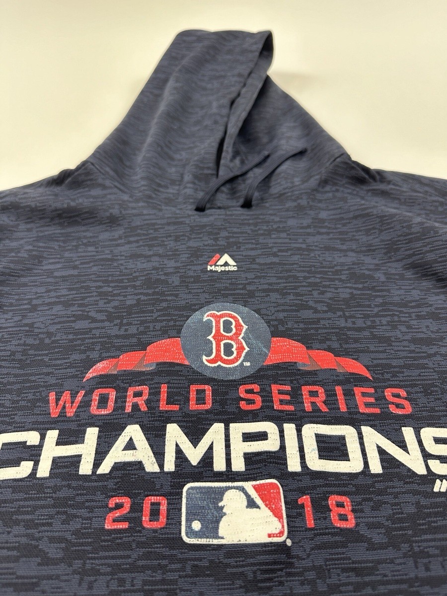 Boston Red Sox Hoodie Sweatshirt Mens Small Blue 2018 World Series