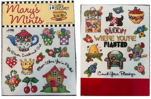 Mary Engelbreit "Mary's Minis" 27 Cross Stitch Designs Chart RARE - 2006 ME Ink