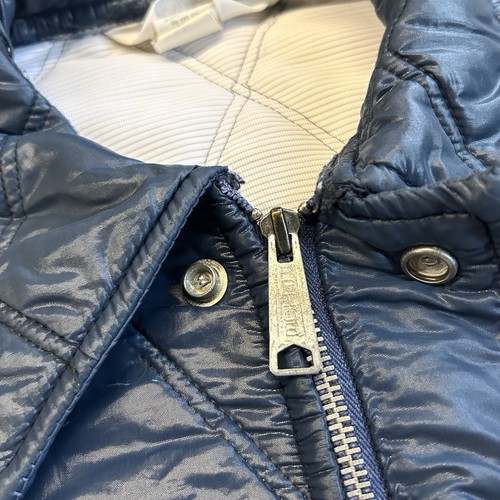 Vintage 1970s Goodyear Racing Quilted Puffer Jacket Sz L - Navy - Picture 5 of 7