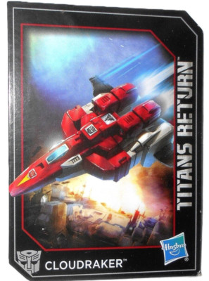 TRANSFORMERS Titans Return CLOUDRAKER Trading CARD 2016 chug classics