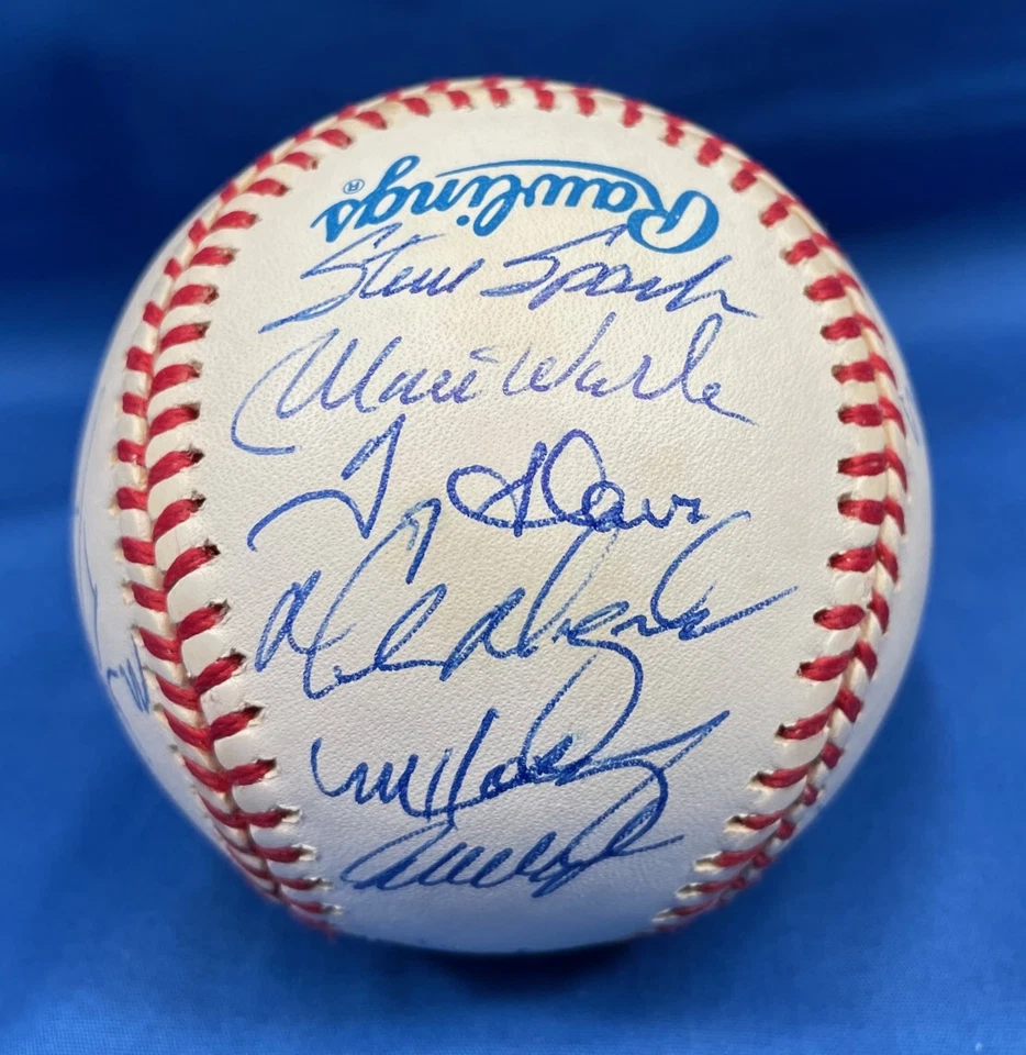 1999 Anaheim Angels Autographed Ball & Plastic Case T Glaus T Salmon 19 Others - Image 4 of 4