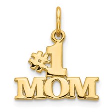 14K Yellow Gold 1 Mom Charm C361