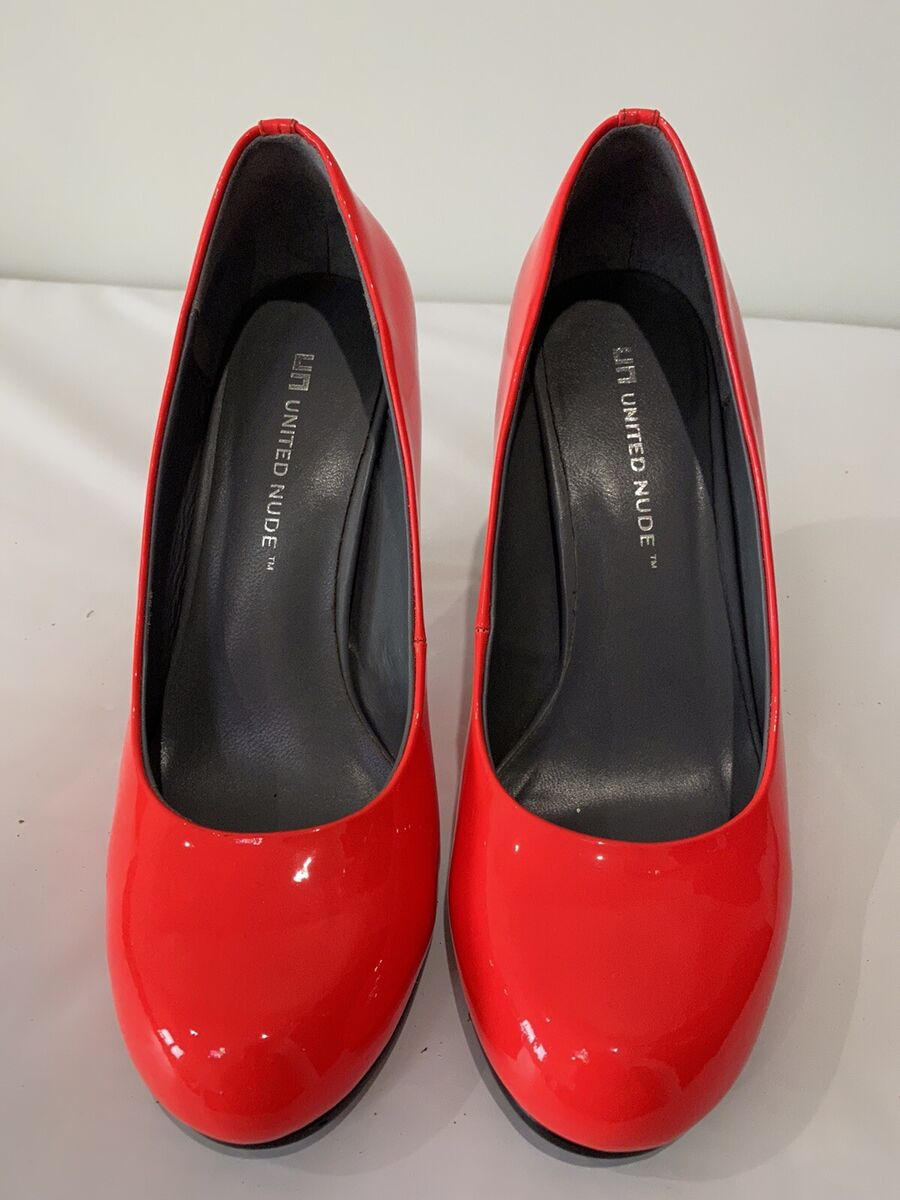 Pre-owned United Nude Eamz High Heel Dress Pump Patent Neon Pre-owned United Nude Eamz High Heel Dress Pump Patent Neon