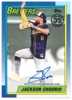 2025 TOPPS UPDATE - JACKSON CHOURIO - 1990 35TH ANNIVERSARY AUTO - BREWERS