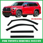 in-Channel Window Visors Deflectors Rain Guards for Toyota Sequoia 2023-2026