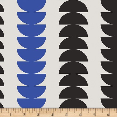 Art Gallery Take Shape Flipped Semicircles Fabric, White