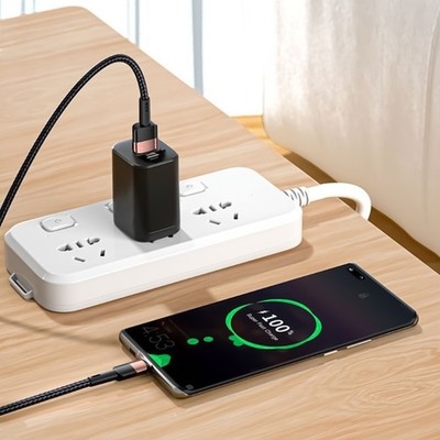 AntiInterference Design Type C Cable 7A PD100w Charger for Stable Data Syncing