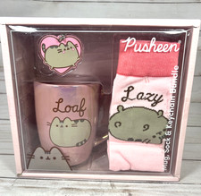 Pusheen the Cat Gift Set Loaf Mug Lazy Socks Keychain Bundle Culturefly