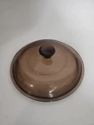 Pyrex Corning Ware Visions V-1.5-C Brown Amber Glass 7" Replacement Lid Round