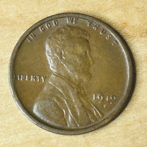 1919 D Lincoln Wheat Penny VF  LP19