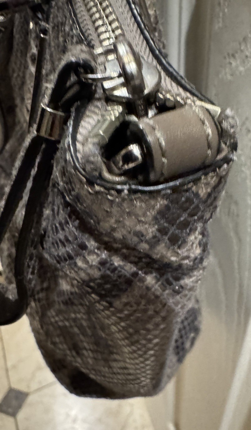 Coach Madison Embossed Python Kelsey Satchel Cros… - image 5