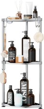 Corner Shower Caddy Standing - 3 Tier Stainless Steel Shower Organizer Stand,