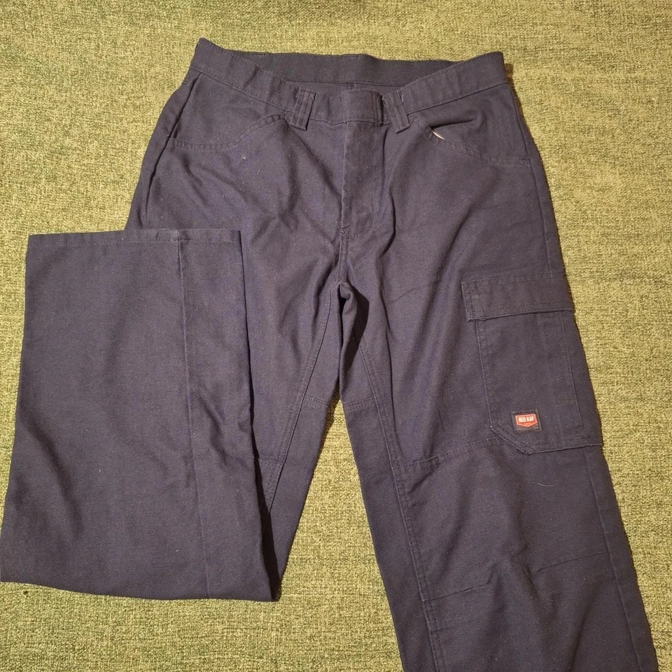 Pantalones de trabajo cargo Red Kap azul marino para hombre, talla 32/32 Foto 2 de 4