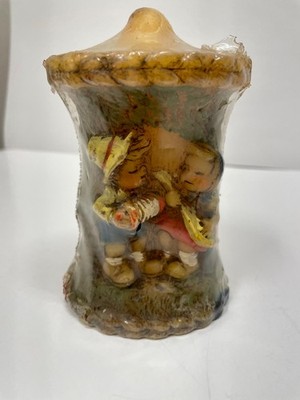 Vintage 1978 Alpine Originals Handpainted Candle, Boy,/Girl/Music, Sealed Pkg