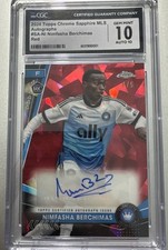 2024 MLS Chrome Sapphire Red /5 CGC 10/10 Nimfasha Berchimas Rookie RC Bayern!