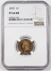 1879 Indian Head Penny Small Cent Bronze Proof Coin NGC PF64 RB Red Brown GEM