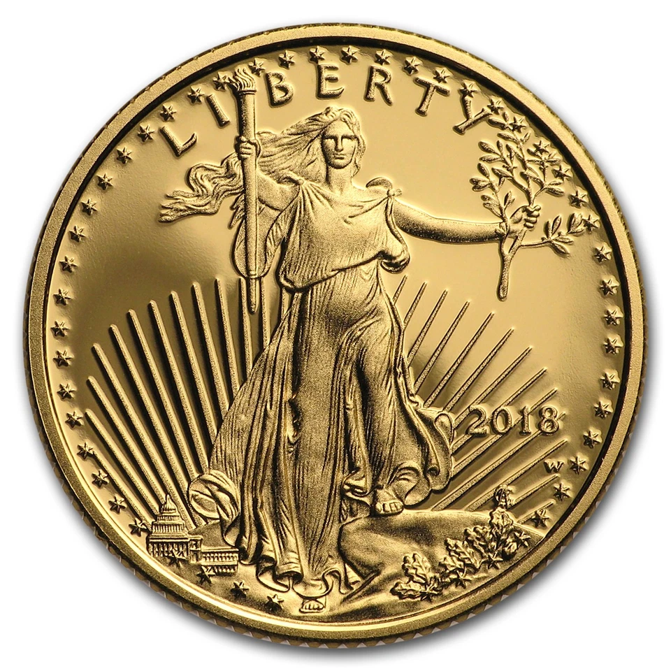 2018-W 1/10 oz Proof American Gold Eagle (w/Box & COA) - Image 2 of 4