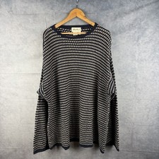 Vintage Eddie Bauer Sweater Mens XL Chunky Knit Textured Striped Made In USA