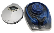 AudioVox Silver CD Player SEALED Skull Candy Headphones CE144B 2002 WORKS READ