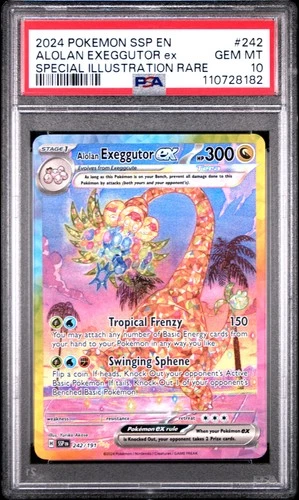 Pokemon Alolan Exeggutor EX Surging Sparks 242/191 SIR PSA 10