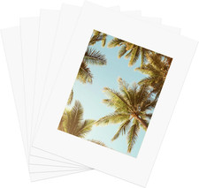 11X14 White Picture Mats with Core Bevel Cut Frame Mattes for 8X10 Pictures -...