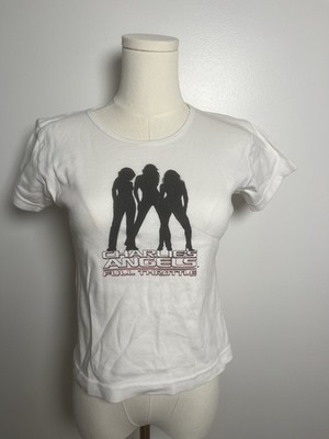 Vintage Charlies Angels Full Throttle Baby Tee Size M Y2K T Shirt 100% Cotton 