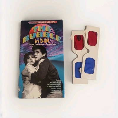 The Bubble VHS In 3-D W/ 2 Glasses Filmed In Space Vision Sci-Fi Cult Very Rare