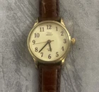 Vintage Timex Indiglo Women’s Quartz Watch Gold Tone Leather Band New Battery